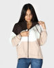 Immagine di KEITH HARI - Felpa marrone/panna/avorio da donna full zip con cappuccio