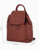 Immagine di ALEX & CO - Zaino marrone in VERA PELLE con coulisse e patta