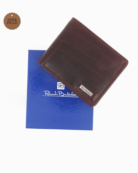 Immagine di RENATO BALESTRA - Portafoglio testa moro in VERA PELLE da uomo con ribaltina interna