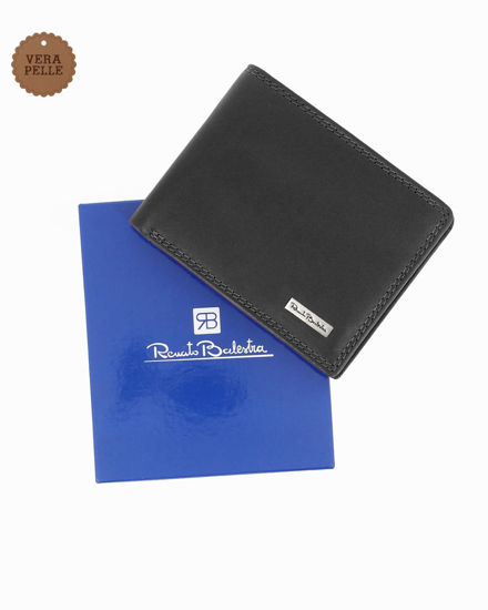 Immagine di RENATO BALESTRA - Portafoglio nero in VERA PELLE da uomo