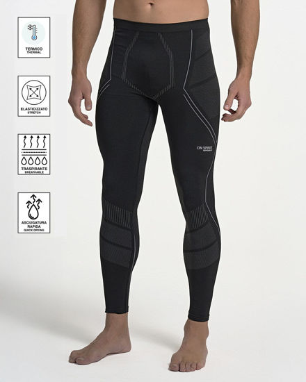 Immagine di ON SPIRIT -  LEGGINGS  TERMICI UOMO NERI  OTELLO  - AUF4312