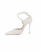 Immagine di MISS GLOBO - Décolleté bianca con sottopiede in memory foam e cinturini incrociati, tacco 10,5CM