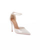 Immagine di MISS GLOBO - Décolleté avorio in vernice con sottopiede in VERA PELLE e cinturino alla caviglia, tacco 10,5CM