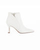 Immagine di MISS GLOBO - Tronchetto bianco a punta con zip laterale, tacco 8CM