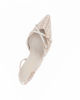 Immagine di MISS GLOBO - Décolleté slingback beige in tessuto con sottopiede in memory foam, tacco 7CM