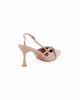 Immagine di MISS GLOBO - Décolleté slingback nude in vernice con sottopiede in VERA PELLE, tacco 7CM
