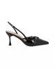 Immagine di MISS GLOBO - Décolleté slingback nera in vernice con sottopiede in VERA PELLE, tacco 7CM
