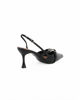Immagine di MISS GLOBO - Décolleté slingback nera in vernice con sottopiede in VERA PELLE, tacco 7CM