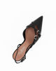 Immagine di MISS GLOBO - Décolleté slingback nera in vernice con sottopiede in VERA PELLE, tacco 7CM