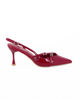 Immagine di MISS GLOBO - Décolleté slingback rossa in vernice con sottopiede in VERA PELLE, tacco 7CM