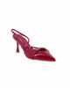 Immagine di MISS GLOBO - Décolleté slingback rossa in vernice con sottopiede in VERA PELLE, tacco 7CM