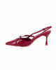 Immagine di MISS GLOBO - Décolleté slingback rossa in vernice con sottopiede in VERA PELLE, tacco 7CM