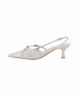 Immagine di MISS GLOBO - Décolleté slingback avorio in vernice con sottopiede in memory foam, tacco 5,5CM
