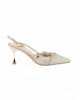 Immagine di MISS GLOBO - Décolleté slingback oro in lurex con sottopiede in memory foam, tacco 7CM