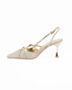 Immagine di MISS GLOBO - Décolleté slingback oro in lurex con sottopiede in memory foam, tacco 7CM