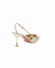 Immagine di MISS GLOBO - Décolleté slingback oro in lurex con sottopiede in memory foam, tacco 7CM