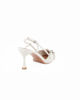 Immagine di MISS GLOBO - Décolleté slingback bianca con sottopiede in VERA PELLE, tacco 7CM