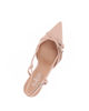 Immagine di MISS GLOBO - Décolleté slingback beige in vernice con sottopiede in VERA PELLE, tacco 7CM