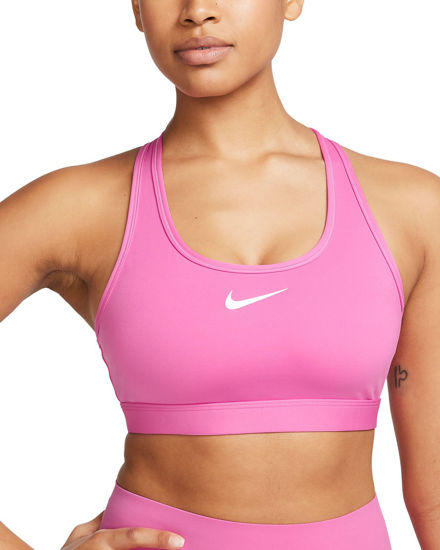 Immagine di NIKE – TOP DA DONNA ROSA SWOOSH MEDIUM SUPPORT BRA – DX6821/675