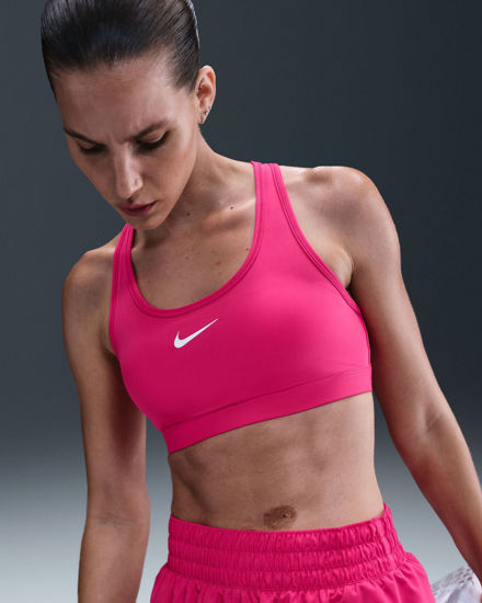 Immagine di NIKE – TOP DA DONNA FUXIA SWOOSH MEDIUM SUPPORT BRA – DX6821/666