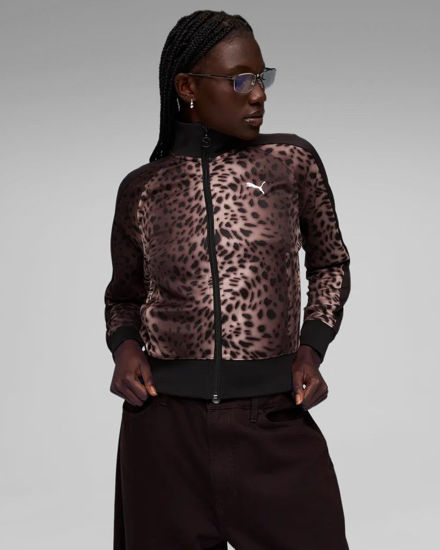 Immagine di PUMA - JACKET DONNA LEOPARDATO NERO E MARRONE T7 LEO LUXE AOP TRACK,  634563-01