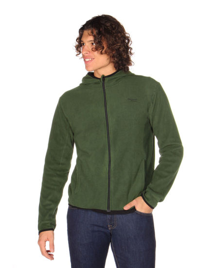 Immagine di ON SPIRIT - PILE UOMO  CON CAPPUCCIO FULL ZIP VERDE SCURO - ANDREA