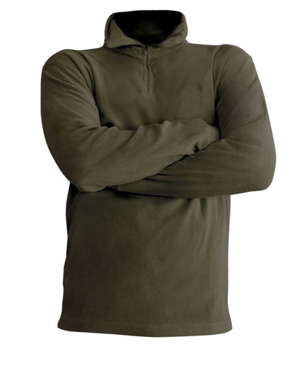 Immagine di ON SPIRIT - MICROPILE UOMO  MEZZA ZIP VERDE MILITARE - EDOARDO