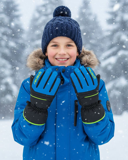 Immagine di REUSCH - GUANTI SCI JUNIOR ALAN JUNIOR BLU, NERI E GIALLO FLUO , 6461115-7002