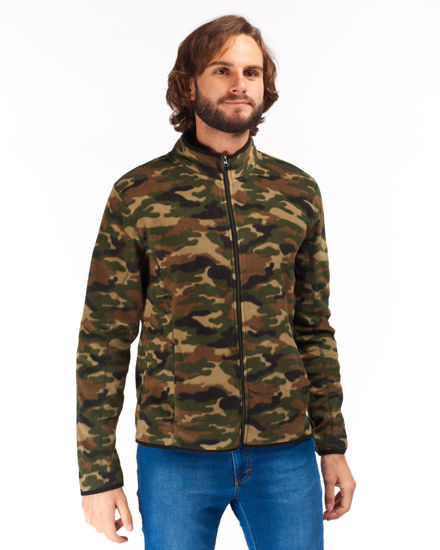 Immagine di ON SPIRIT - PILE UOMO  FULL ZIP  FANTASIA  MILITARE BEIGE, MARRONE, VERDE E NERO - ARTURO