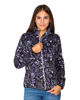 Immagine di ON SPIRIT - PILE  DONNA FULL ZIP LILLA E NERO FANTASIA FIORI  OLIVIA