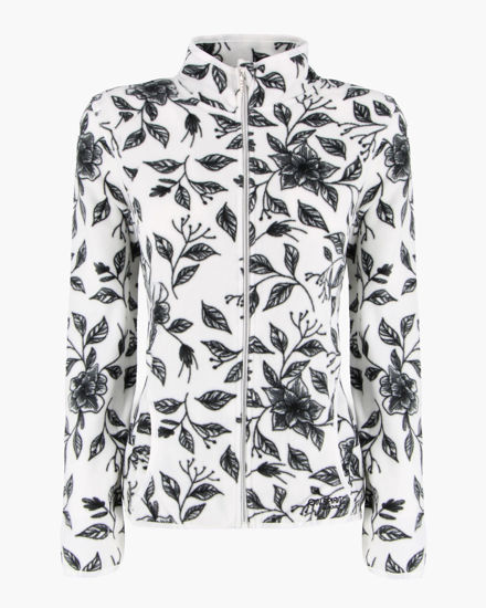 Immagine di ON SPIRIT - PILE  DONNA FULL ZIPBIANCO E FIORI NERI -  NICLA