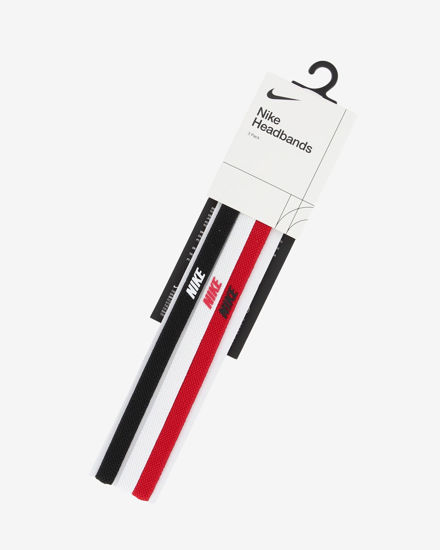 Immagine di NIKE - FASCETTE ELASTICHE NERA, BIANCA E ROSSA HAIRBANDS  3PK , N1004529-083