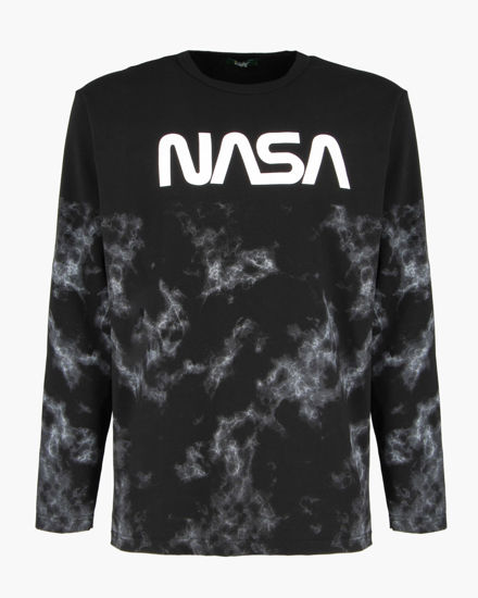 Immagine di NASA - MAGLIA MANICA LUNGA NERA DA UOMO