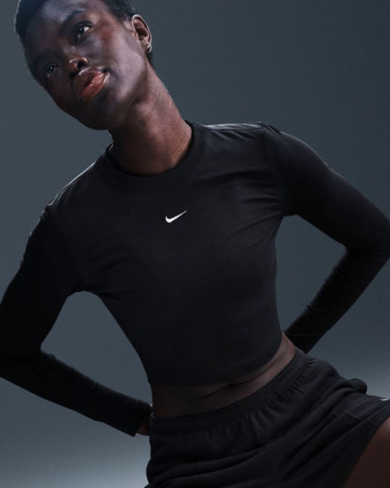 Immagine di NIKE- T-SHIRT DONNA MANICA LUNGA SPORTSWEAR  NERA CHILL KNIT, HF5322-011