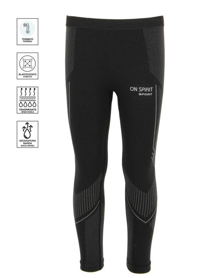 Immagine di ON SPIRIT - LEGGINGS TERMICI KIDS NERI SIDNEY - AX00100_A7250