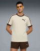 Immagine di PUMA - T-SHIRT UOMO MEZZA MANICA  BEIGE E MARRONE T7 BIG CAT RINGER TEE AL.SNOW, 635242-87