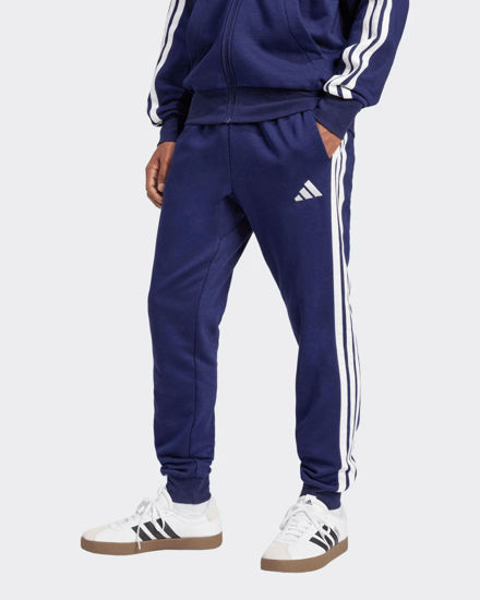 Immagine di ADIDAS - PANTALONI TUTA DA UOMO BLU  ESSENTIALS 3 - STRIPES FELPATI  - JD1859