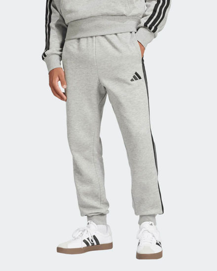 Immagine di ADIDAS - PANTALONI TUTA DA UOMO GRIGI  ESSENTIALS 3 - STRIPES FELPATI -  JD1862