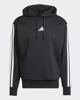 Immagine di ADIDAS - FELPA  UOMO  CON CAPPUCCIO ESSENTIALS 3 STRIPES  NERA E BIANCA 3S FL HD -  JE6297