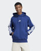 Immagine di ADIDAS - FELPA  UOMO  CON CAPPUCCIO ESSENTIALS 3 STRIPES BLU E BIANCA 3S FL HD -  JE6299