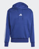 Immagine di ADIDAS - FELPA  UOMO  CON CAPPUCCIO ESSENTIALS 3 STRIPES BLU E BIANCA 3S FL HD -  JE6299