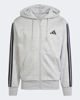 Immagine di ADIDAS - FELPA  UOMO FULL ZIP CON CAPPUCCIO GRIGIA ESSENTIALS 3- STRIPES  -  JD1865