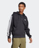 Immagine di ADIDAS - FELPA  UOMO FULL ZIP CON CAPPUCCIO NERA ESSENTIALS 3- STRIPES  -  JD1870