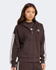 Immagine di ADIDAS - FELPA  DONNA  FULL ZIP CON CAPPUCCIO MARRONE ESSENTIALS 3- STRIPES  - JY3082