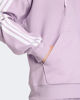 Immagine di ADIDAS - FELPA  DONNA  FULL ZIP CON CAPPUCCIO LILLA ESSENTIALS 3- STRIPES FELPATA  -JY308