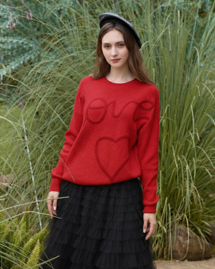 Immagine di BACHATA - Maglia manica lunga rossa da donna