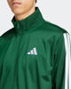 Immagine di ADIDAS - FELPA UOMO FULL ZIP 3S DAYREADY TRACKTOP VERDE CON BANDE BIANCHE - JI8821