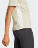 Immagine di ADIDAS - T-SHIRT DONNA MEZZA MANICA BEIGE CON BANDE BIANCHE  3S SJ - JE1237