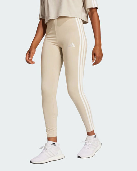 Immagine di ADIDAS - LEGGINGS DONNA BEIGE 3S SJ LEG CON BANDE BIANCHE - JE0073