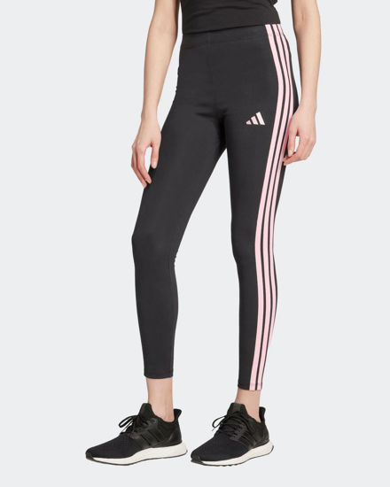 Immagine di ADIDAS - LEGGINGS DONNA NERI 3S SJ LEG CON BANDE ROSA - JW1815